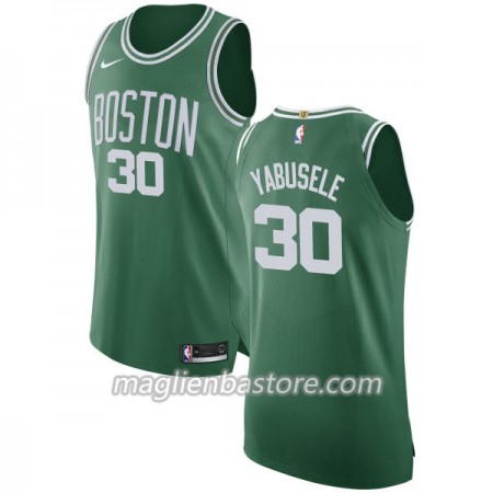 Maglia NBA Boston Celtics Guerschon Yabusele 30 Nike 2017-18 Verde Swingman - Uomo
